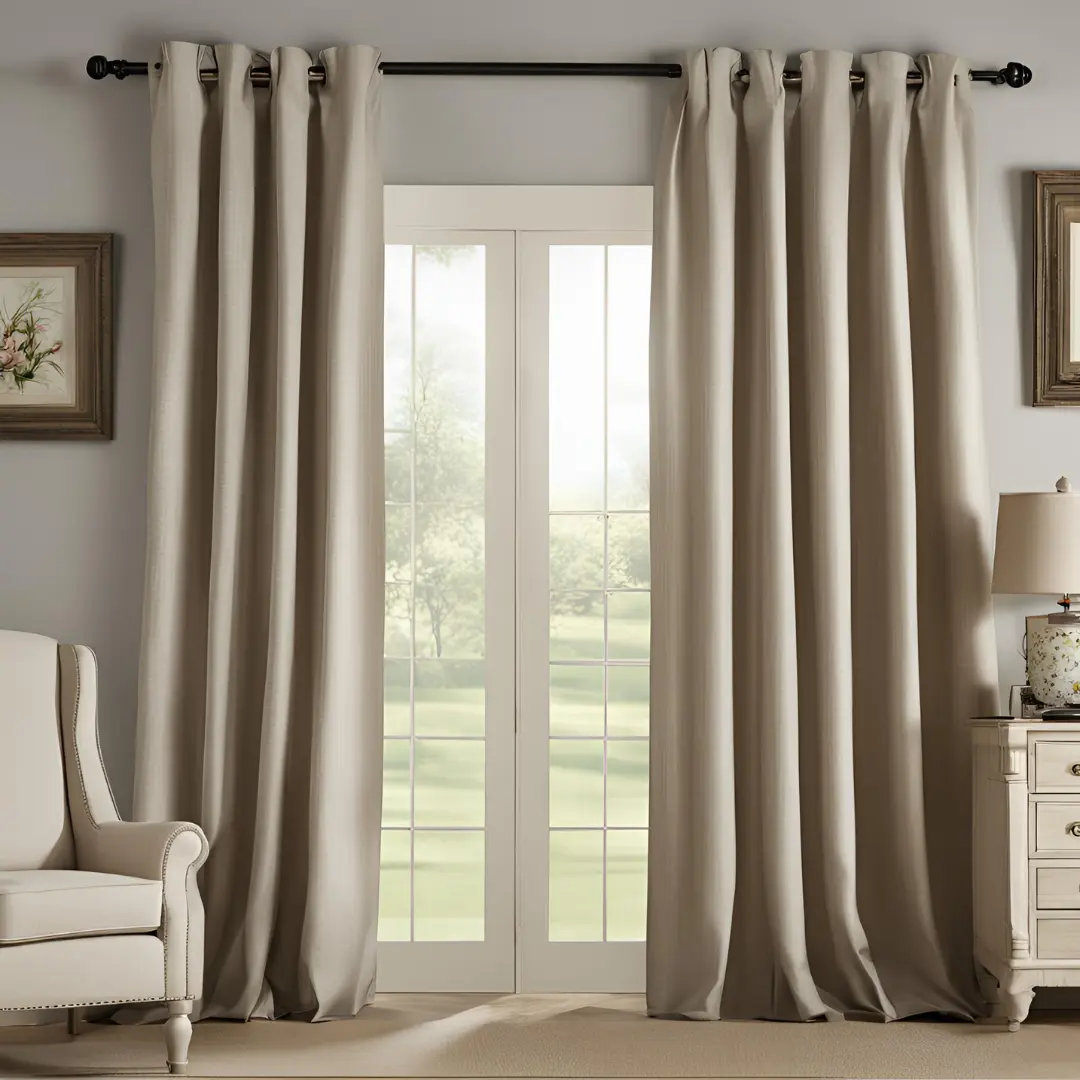 Curtain with window