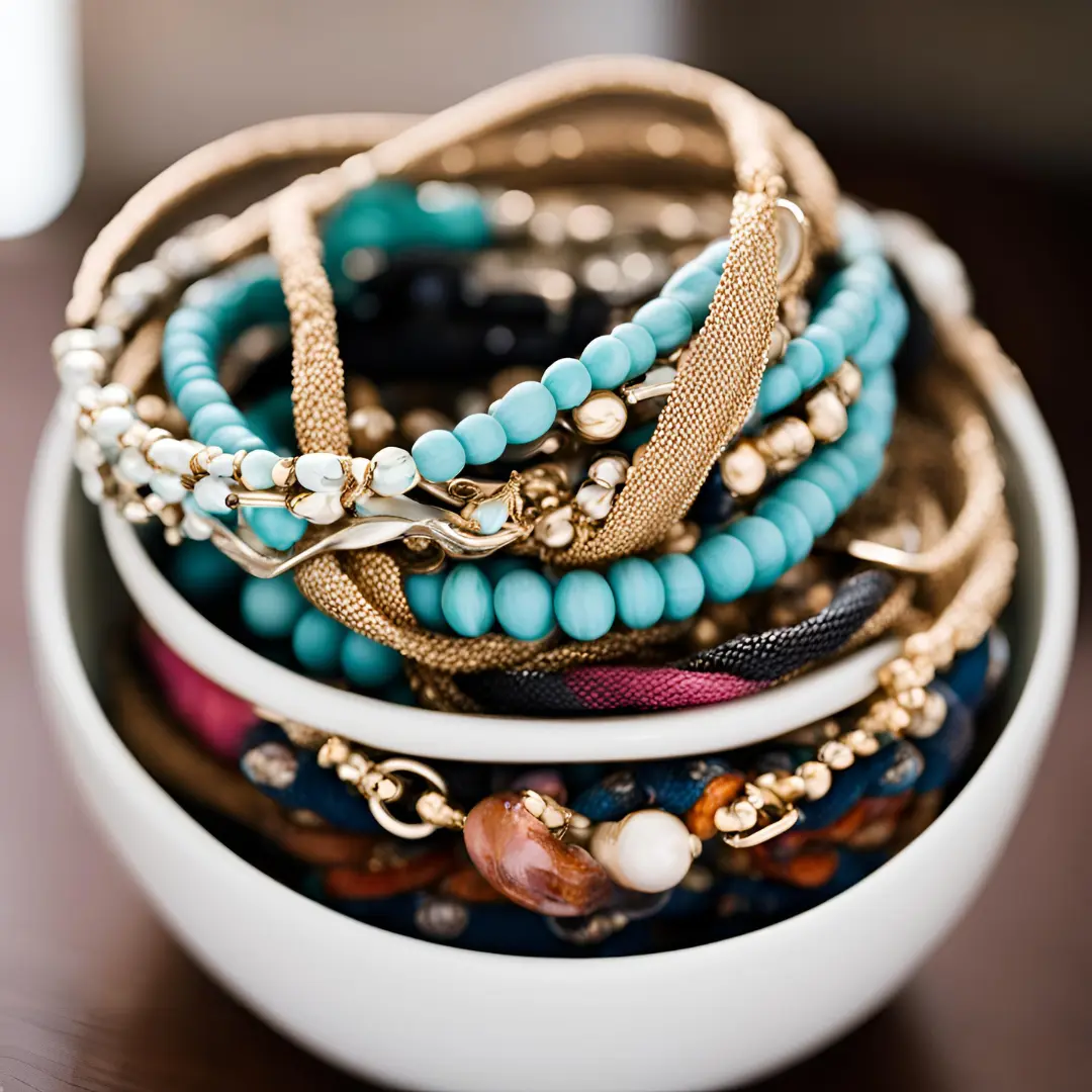 Bracelets in a bowl