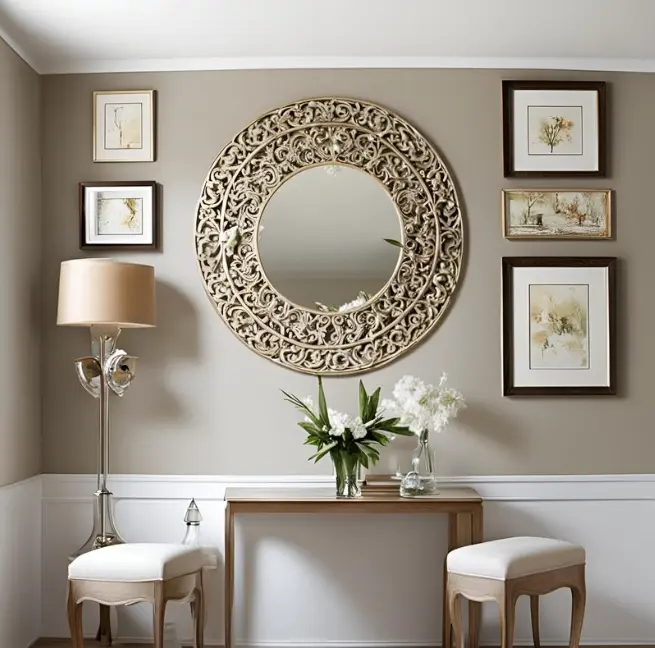 Tips to hang wall mirror using feng shui rule