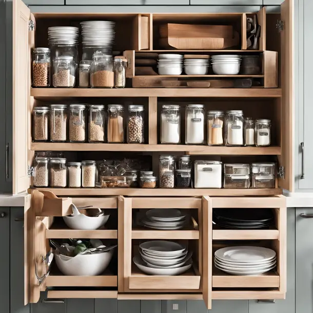 kitchen with organized items